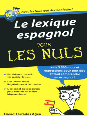 cover image of Le lexique espagnol pour les nuls
